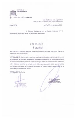 Ordenanza nº 12283 de 2022