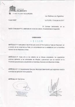 Ordenanza nº 11536 de 2017