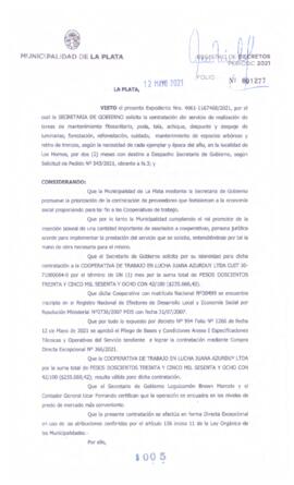 Decreto nº 1005 de 2021, GARRO, Julio cesar