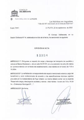 Ordenanza nº 12324 de 2022