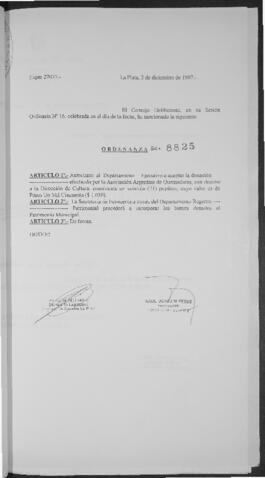 Ordenanza n° 8825 de 1997