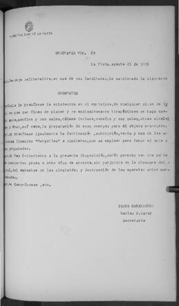 Ordenanza n° 69 de 1926