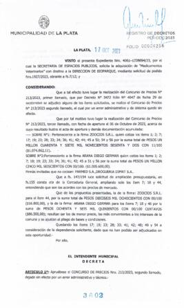 Decreto nº 3602 de 2023, GARRO, Julio cesar