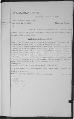 Ordenanza n° 886 de 1948