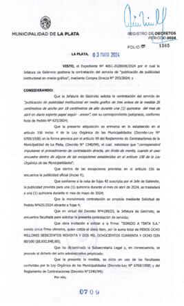 Decreto nº 709 de 2024, ALAK, Julio Cesar