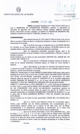 Decreto nº 3575 de 2023, GARRO, Julio cesar