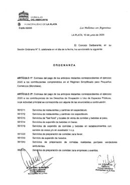 Ordenanza nº 11934 de 2020