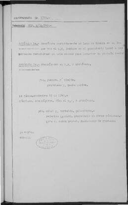 Ordenanza n° 1773 de 1949