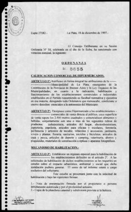 Ordenanza n° 8855 de 1997