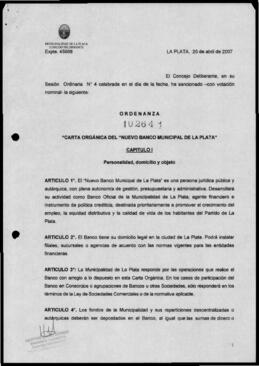 Ordenanza n° 10264 de 2007