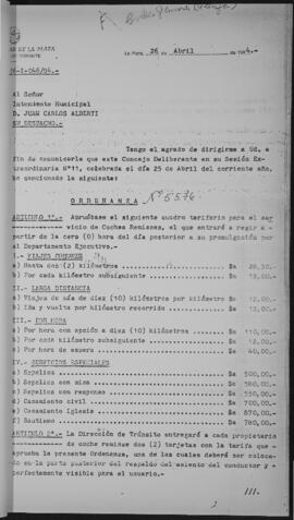 Ordenanza nº 5576 de 1984