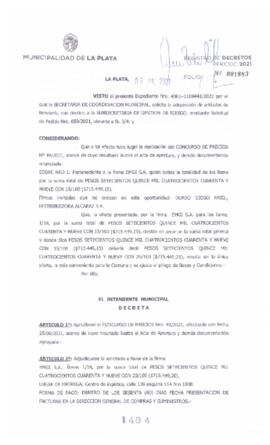 Decreto nº 1484 de 2021, GARRO, Julio cesar