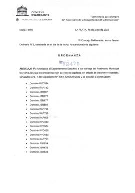 Ordenanza nº 12475 de 2023