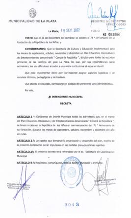 Decreto nº 3043 de 2022, GARRO, Julio cesar