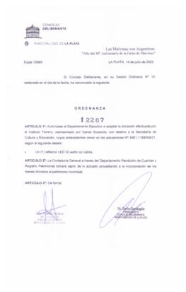 Ordenanza nº 12267 de 2022