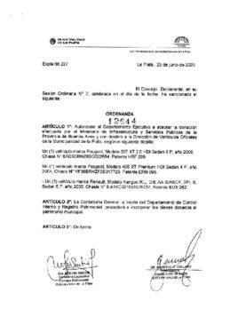 Ordenanza n° 12644 de 2025