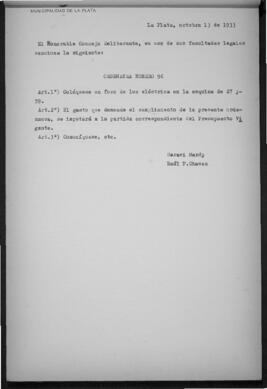Ordenanza n° 96 de 1933