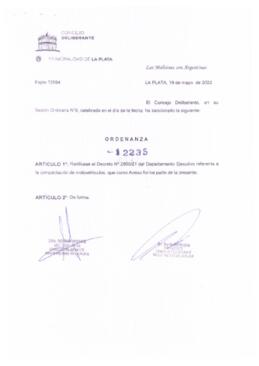 Ordenanza nº 12235 de 2022