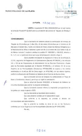 Decreto nº 204 de 2025, ALAK, Julio Cesar