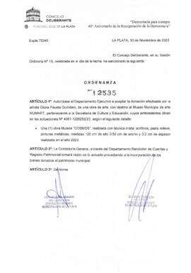Ordenanza nº 12535 de 2023
