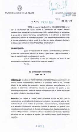 Decreto nº 3059 de 2022, GARRO, Julio cesar
