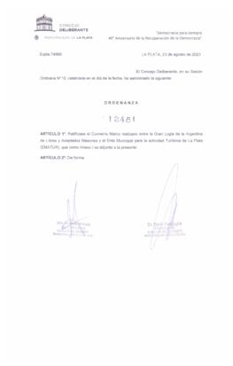 Ordenanza nº 12481 de 2023