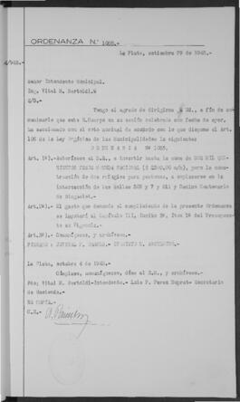 Ordenanza n° 1085 de 1948