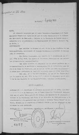 Ordenanza n° 4827 de 1981