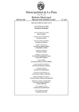 Boletín Municipal nº 1147 - miércoles, 20 de septiembre de 2017