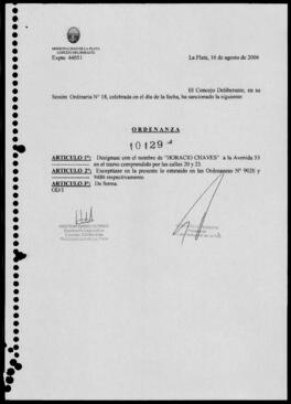 Ordenanza nº 10129 de 2006