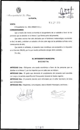 Decreto n° 2326 de 2013, Bruera, Oscar Pablo