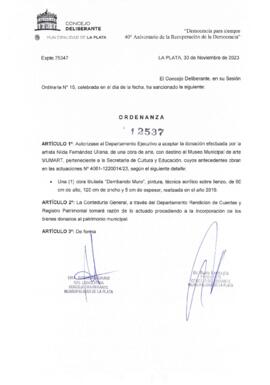 Ordenanza nº 12537 de 2023