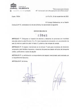 Ordenanza nº 12545 de 2023