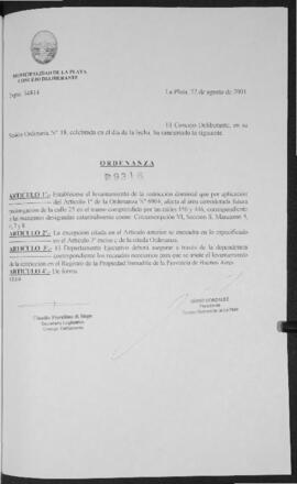 Ordenanza n° 9315 de 2001