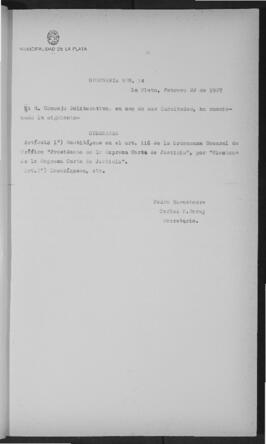 Ordenanza n° 14 de 1927