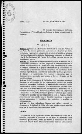 Ordenanza n° 8863 de 1998