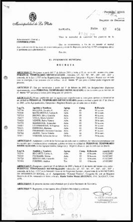 Decreto n° 51 de 2005, Alak, Julio Cesar