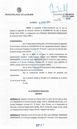 Decreto nº 728 de 2024, ALAK, Julio Cesar