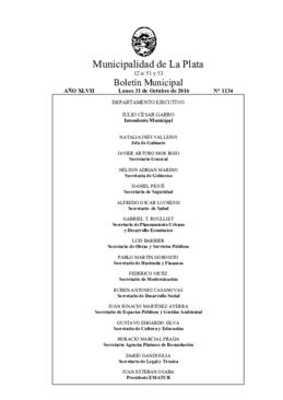 Boletín Municipal nº 1134 - lunes, 31 de octubre de 2016