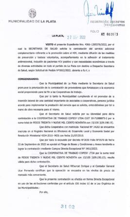 Decreto nº 3102 de 2022, GARRO, Julio cesar