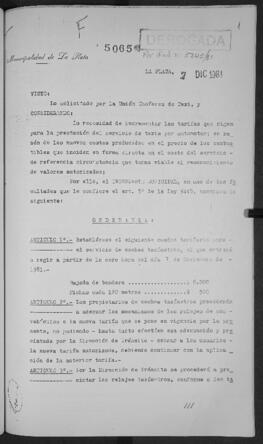 Ordenanza n° 5065 de 1981