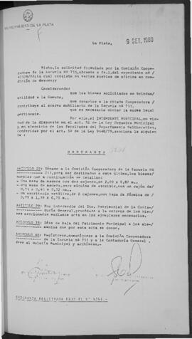 Ordenanza n° 04741 de 1980