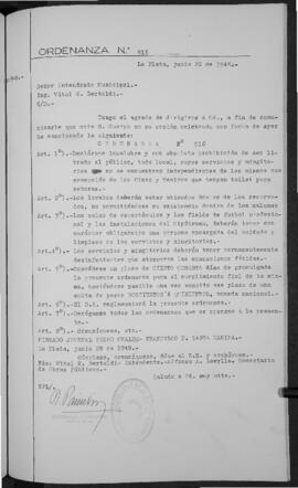 Ordenanza n° 916 de 1948