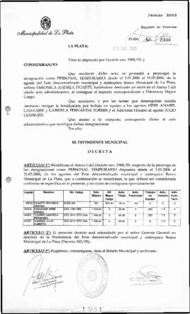 Decreto n° 1981 de 2005, Alak, Julio Cesar