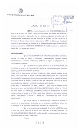 Decreto nº 605 de 2021, GARRO, Julio cesar
