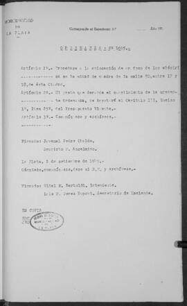 Ordenanza n° 1695 de 1949
