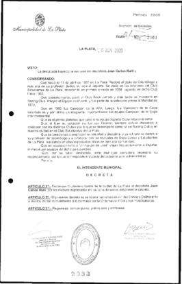 Decreto n° 2032 de 2009, Bruera, Oscar Pablo