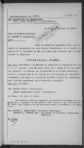 Ordenanza n° 3081 de 1964