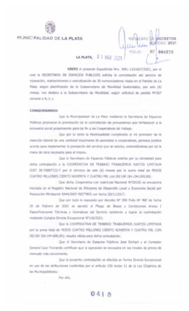 Decreto nº 418 de 2021, GARRO, Julio cesar