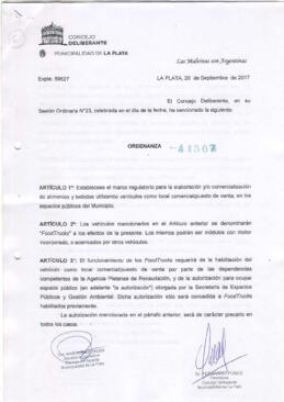 Ordenanza nº 11567 de 2017